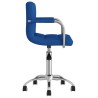 Chaise pivotante de salle à manger Bleu Tissu 