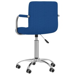 Chaise pivotante de salle à manger Bleu Tissu 