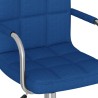 Chaise pivotante de salle à manger Bleu Tissu 