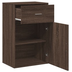 Armoire de rangement chêne marron 56,5x39x90 cm bois ingénierie 