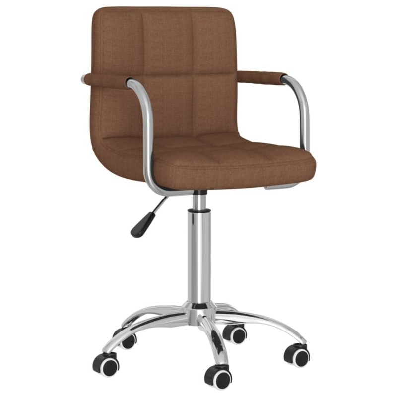 Chaise pivotante de salle à manger Marron Tissu Chaise pivotante de salle à manger Marron Tissu