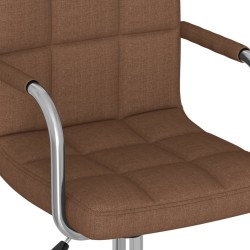 Chaise pivotante de salle à manger Marron Tissu 