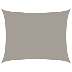 Voile d'ombrage 160 g/m² rectangulaire gris clair 6x7 m PEHD 