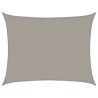 Voile d'ombrage 160 g/m² rectangulaire gris clair 6x7 m PEHD 