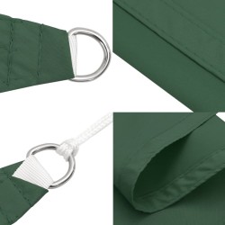 Voile de parasol tissu oxford rectangulaire 4x6 m vert foncé 
