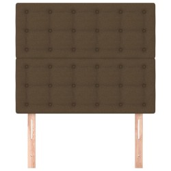 Têtes de lit 2 pcs Marron Foncé 90x5x78/88 cm Tissu 