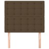 Têtes de lit 2 pcs Marron Foncé 90x5x78/88 cm Tissu 