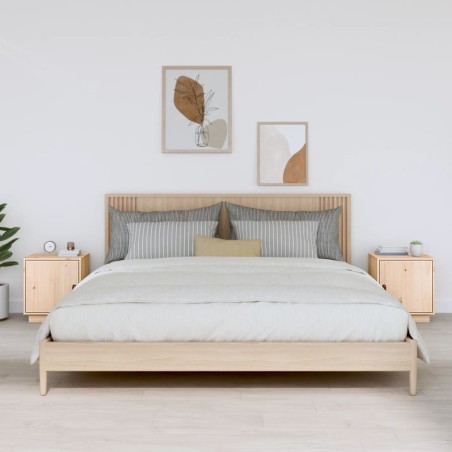 Tables de chevet 2 pcs 40x34x45 cm Bois de pin massif 