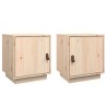 Tables de chevet 2 pcs 40x34x45 cm Bois de pin massif 