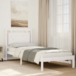 Cadre de lit extra long sans matelas 100x220 cm bois massif 