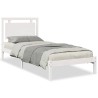 Cadre de lit extra long sans matelas 100x220 cm bois massif 