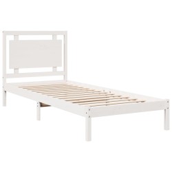 Cadre de lit extra long sans matelas 100x220 cm bois massif 
