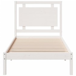 Cadre de lit extra long sans matelas 100x220 cm bois massif 