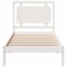 Cadre de lit extra long sans matelas 100x220 cm bois massif 