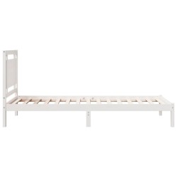 Cadre de lit extra long sans matelas 100x220 cm bois massif 