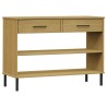 Armoire console avec pieds en métal Marron Bois pin massif OSLO 