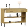 Armoire console avec pieds en métal Marron Bois pin massif OSLO 