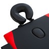 Table de massage pliable 2 zones Bois Noir et rouge 