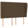 Tête de lit avec oreilles Marron foncé 147x23x118/128 cm Tissu 