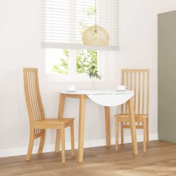 Chaises à manger 2 pcs bois massif caoutchouc 