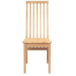 Chaises à manger 2 pcs bois massif caoutchouc 