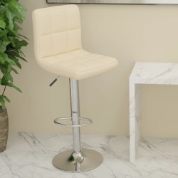 Tabouret de bar Crème Similicuir 