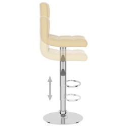 Tabouret de bar Crème Similicuir 