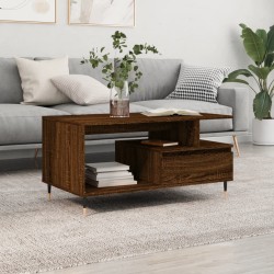 Table basse Chêne marron 90x49x45 cm Bois d'ingénierie 