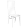 Chaises à manger 2 pcs blanc bois massif caoutchouc 