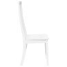 Chaises à manger 2 pcs blanc bois massif caoutchouc 