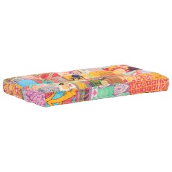 Coussin de canapé palette Multicolore Tissu Patchwork  