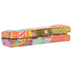 Coussin de canapé palette Multicolore Tissu Patchwork  