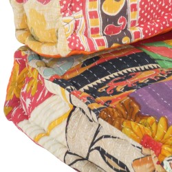 Coussin de canapé palette Multicolore Tissu Patchwork  