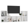Ensemble de meubles TV 3 pcs Blanc Bois d'ingénierie 