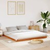Cadre de lit sans matelas cire marron 200x200cm bois pin massif 