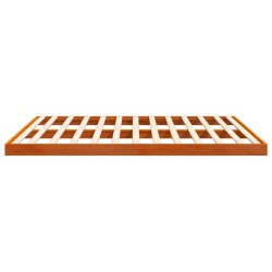 Cadre de lit sans matelas cire marron 200x200cm bois pin massif 