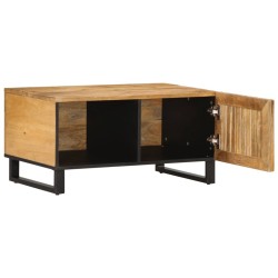 Table basse 80x51x40 cm bois de manguier massif brut 