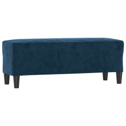 Banc Bleu 100x35x41 cm Velours 