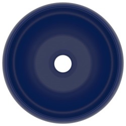 Lavabo rond de luxe Bleu foncé mat 40x15 cm Céramique 
