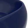 Lavabo rond de luxe Bleu foncé mat 40x15 cm Céramique 
