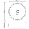 Lavabo rond de luxe Bleu foncé mat 40x15 cm Céramique 