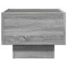 Table de chevet avec LED infini sonoma gris 40x40x30 cm 