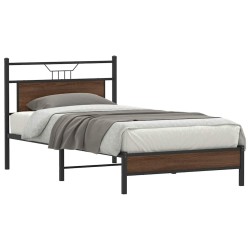 Cadre de lit sans matelas chêne marron 100x190 cm 