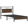 Cadre de lit sans matelas chêne marron 100x190 cm 