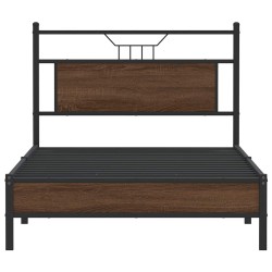 Cadre de lit sans matelas chêne marron 100x190 cm 