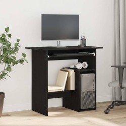 Bureau chêne noir 80x45x74 cm bois d'ingénierie 