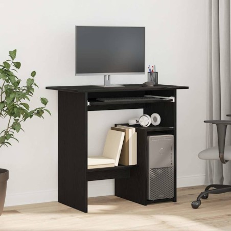 Bureau chêne noir 80x45x74 cm bois d'ingénierie 