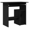 Bureau chêne noir 80x45x74 cm bois d'ingénierie 