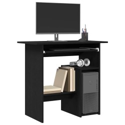 Bureau chêne noir 80x45x74 cm bois d'ingénierie 