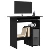 Bureau chêne noir 80x45x74 cm bois d'ingénierie 